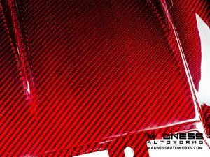 Alfa Romeo Giulia Rear Diffuser - Carbon Fiber - Quadrifoglio Model - Light Red Candy Alfa Romeo Giulia Rear Diffuser - Carbon Fiber - Quadrifoglio Model - Light Red Candy